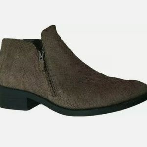 Eileen Fisher Textured Leather Double Ankle Bootie Size 6.5M